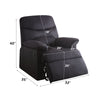 ACME Arcadia Black Woven Fabric Motion Recliner Model 00701