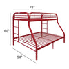 ACME Tritan Red Bunk Bed(Twin | Full)Model 02053RD
