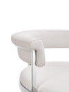 Modrest Munith Modern White Vegan Leather & Stainless Steel Counter Chair Model VGZA-B9504-WHT-BS