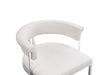 Modrest Munith Modern White Vegan Leather & Stainless Steel Counter Chair Model VGZA-B9504-WHT-BS