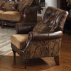 ACME Dreena Two Tone Brown Synthetic Leather & Chenille Chair with Pillow Model 05497