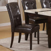 ACME Britney Espresso Synthetic Leather & Walnut Side Chair (Set-2) Model 07054