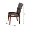 ACME Britney Espresso Synthetic Leather & Walnut Side Chair (Set-2) Model 07054