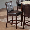 ACME Britney Espresso Synthetic Leather & Walnut Counter Height Chair (Set-2) Model 07055
