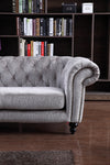 Divani Casa Alexandrina Grey Tufted Velvet Loveseat Model VG2T0892-LOVE-GRY