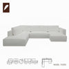 Divani Casa Lulu Modern White Fabric Modular Sectional Sofa With Left Facing Chaise Model VGSX-F22053-LAF-WHT