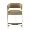 Modrest Sebastian Modern Brown Fabric & Antique Brass Counter Chair Model VGGA-6251CH-C-BRN
