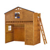 ACME Tree House Rustic Oak Twin Loft Bed Model 10160