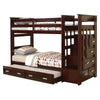 ACME Allentown Espresso Bunk Bed (Twin | Twin) with Trundle Model 10170W