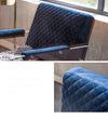 Divani Casa Edmond Modern Blue Velvet & Acrylic Lounge Chair Model VGCA1102-BLU