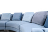 Divani Casa Darla Modern Blue Velvet Curved Sectional Sofa Model VG2T1124-5P-BLU