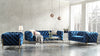 Divani Casa Sheila Modern Dark Blue Fabric Sofa Set Model VGCA1346-BLU