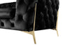 Divani Casa Sheila Modern Black Velvet Sofa Set Model VGCA1346-BLK