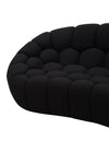 Divani Casa Yolonda Modern Curved Black Fabric Sofa Set Model VGEV-2126C-SET-BLK