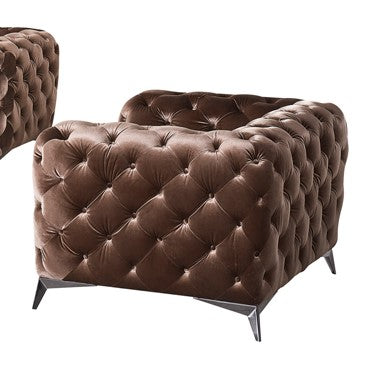 Divani Casa Delilah Modern Brown Fabric Chair Model VGCA1546-CHR-BRN