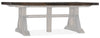 Hooker Furniture Casual Dining Roslyn County Trestle Dining Table w/2 21in leaves Model 1618-75207-DKW