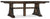 Hooker Furniture Casual Dining Roslyn County Trestle Dining Table w/2 21in leaves Model 1618-75207-DKW