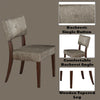 ACME Drake Gray Fabric & Espresso Side Chair (Set-2) Model 16252