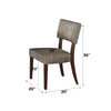 ACME Drake Gray Fabric & Espresso Side Chair (Set-2) Model 16252