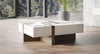 Modrest Makai Modern White & Walnut Square Coffee Table Model VGBBLE624E-WHTWAL
