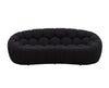 Divani Casa Yolonda Modern Curved Black Fabric Loveseat Model VGEV-2126C-LOV-BLK