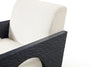 Modrest Midland Modern Off White Fabric & Black Oak Accent Chair Model VGVC-S2306A-WHT