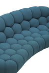 Divani Casa Yolonda Modern Curved Dark Teal Fabric Loveseat Model VGEV2126C-LOVE-C-15