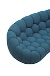 Divani Casa Yolonda Modern Curved Dark Teal Fabric Loveseat Model VGEV2126C-LOVE-C-15