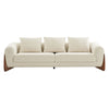 Modrest Fleury Contemporary Cream Fabric And Walnut Sofa Model VGCS-21073-SO