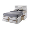 ACME Ireland White Eastern King Bed with Storage Model 21696EK