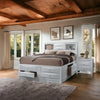 ACME Ireland White Eastern King Bed with Storage Model 21696EK