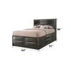 ACME Ireland Gray Oak Queen Bed with Storage Model 22700Q