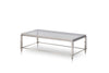 Modrest Agar Modern Glass & Stainless Steel Coffee Table Model VGHB235D