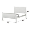 ACME Louis Philippe White Eastern King Bed Model 23827EK