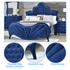 ACME Dante Blue Velvet Eastern King Bed Model 24217EK