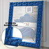 ACME Dante Blue Velvet Accent Floor Mirror Model 24238