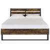 ACME Juvanth Rustic Oak & Black Eastern King Bed Model 24247EK