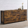 ACME Juvanth Rustic Oak & Black Dresser Model 24265