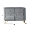 ACME Valda Light Gray Fabric Dresser Model 24525