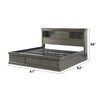 ACME Louis Philippe III Dark Gray Queen Bed with Storage Model 24930Q