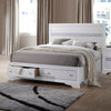 ACME Naima White Eastern King Bed with Storage Model 25767EK