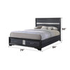 ACME Naima Black Eastern King Bed with Storage Model 25897EK