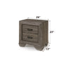 ACME Lyndon Weathered Gray Grain Nightstand Model 26023
