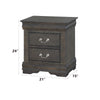 ACME Louis Philippe Dark Gray Nightstand Model 26793