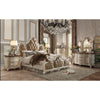 ACME Picardy Butterscotch Synthetic Leather & Antique Pearl California King Bed Model 26894CK