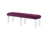 ACME Varian Burgundy Velvet & Mirrored Bench Model 27377