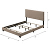 ACME Leandros Beige Fabric Queen Bed Model 27420Q