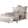 ACME Picardy Fabric & Antique Pearl Eastern King Bed Model 27877EK