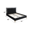 ACME Rowan Black Fabric Eastern King Bed Model 28987EK