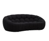Divani Casa Yolonda Modern Curved Black Fabric Loveseat Model VGEV-2126C-LOV-BLK
